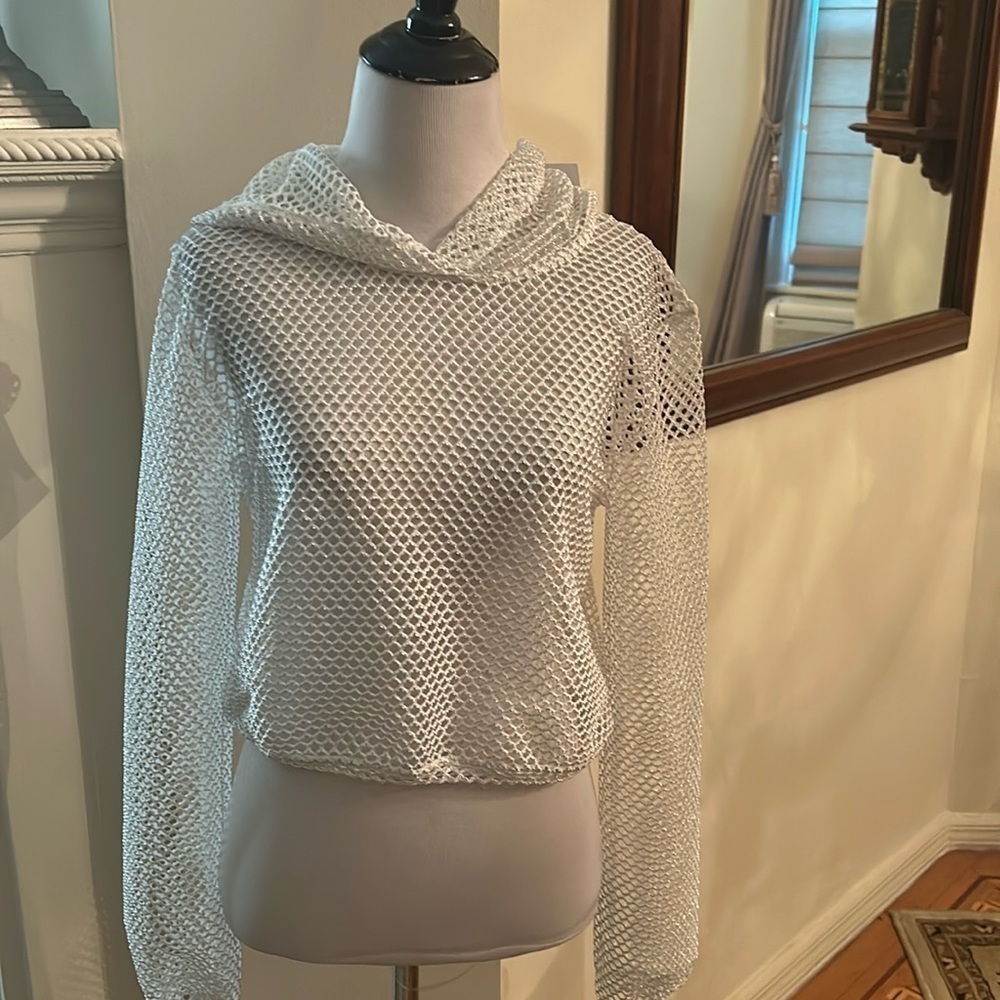 Fishnet White Hoodie